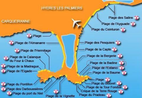 Bergerie Plage Renove Clim Balneo Plage Piscine Jardin Mediterraneen Hyères Eksteriør bilde